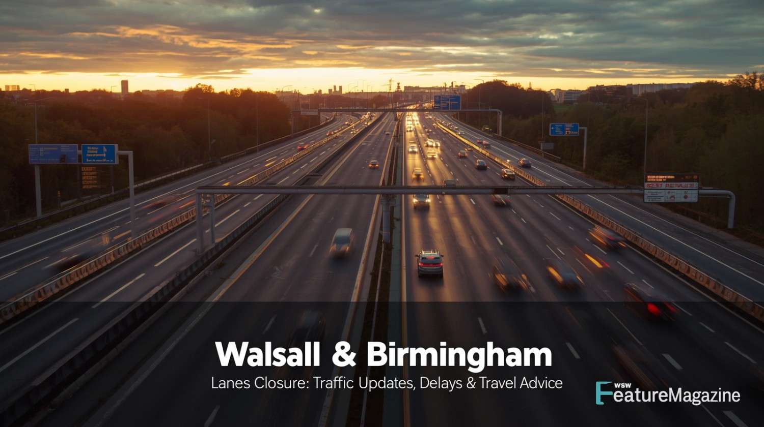 m6 walsall birmingham lanes closure